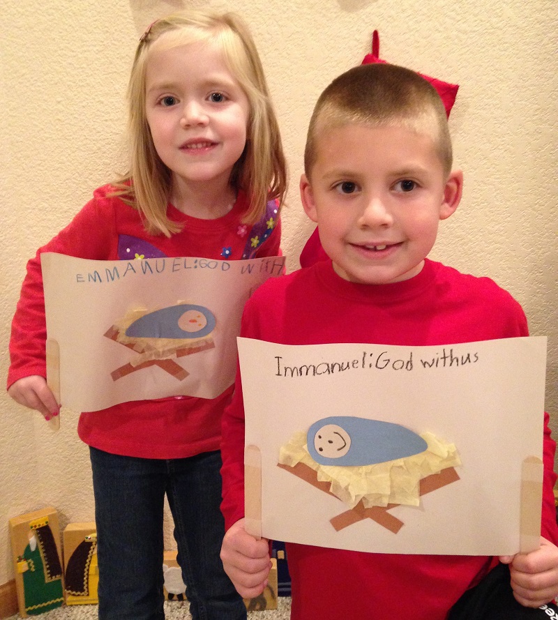 Lauren and Jackson made scrolls depicting the prophecy God gave to Isaiah.